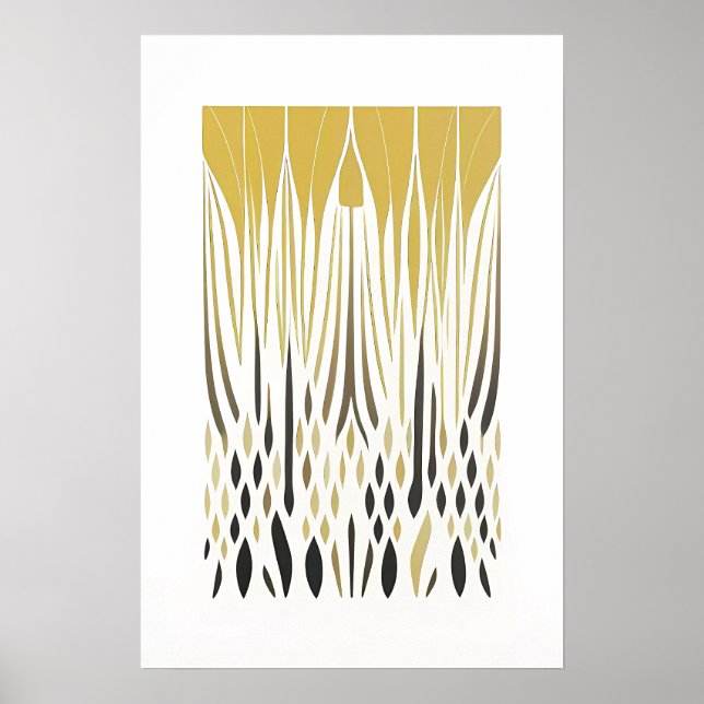 Poster Boho Chic Symétrie Line Art (Devant)