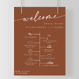 Poster Boho Chic Terracotta do-it-yourself Mariage Bienve