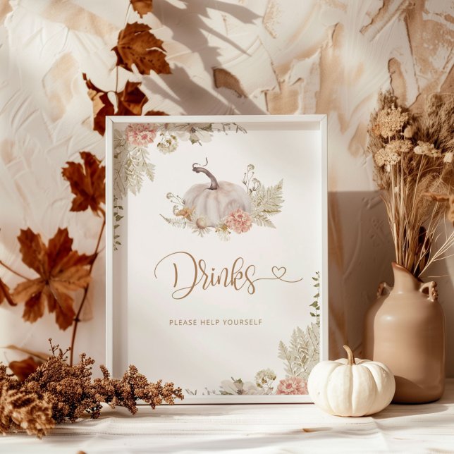 Poster Boho citrouille Boissons (Créateur téléchargé)