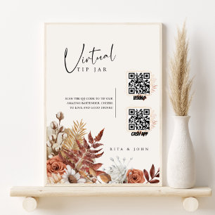 Poster Boho Crème Moderne Astuce ton barman Mariage Conne