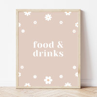 Boho Daisy Restauration & Boissons Symbole de fête