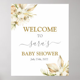 Poster Boho Desert Baby shower Girl Signal de bienvenue