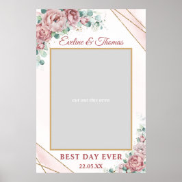 Poster Boho dusty rose floral or mariage photo accessoire