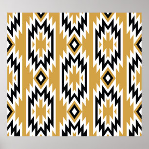 Poster Boho ethnique : motif géométrique vintage.