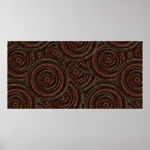 Poster Boho ethnique sans couture motif en style africain