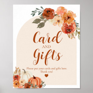 Poster Boho Fall Un Petit Citrouille Automne Cartes et Ca