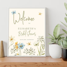 Boho fleur sauvage signe de bienvenue