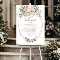 Boho Fleurs Rose Poussiéreuses et Feuillage pour B