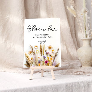 Poster Boho Fleurs sauvages Bloom ou Flower Bar