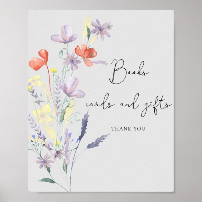 Poster Boho Fleurs sauvages - Cartes de livres et cadeaux (Devant)