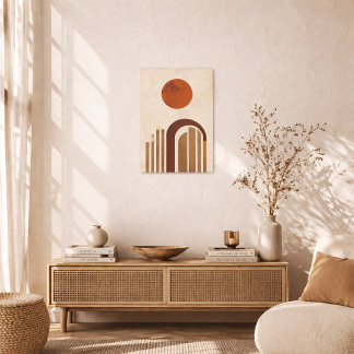 Poster Boho Geometric Arch Minimal Terracotta Abstract
