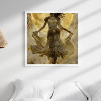 Boho Gold Goddess Art esthétique Mur