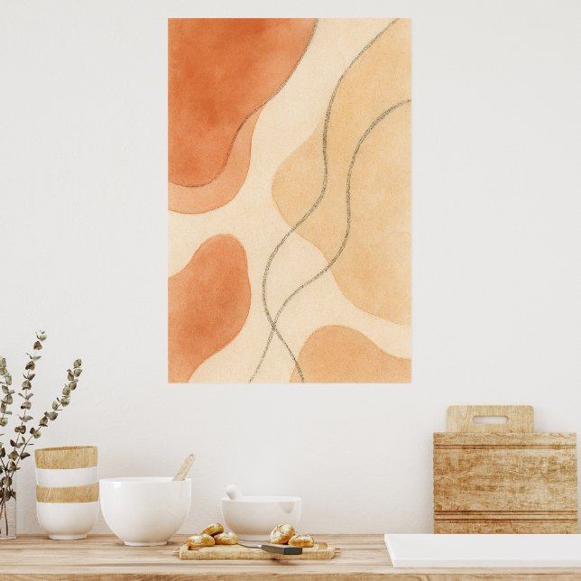 Poster Boho Harmony | Minimalist Abstract Wall Art (Cuisine)