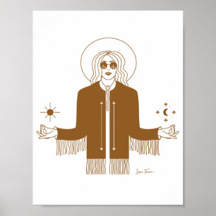 Poster Boho Hippie Rust Wall Art