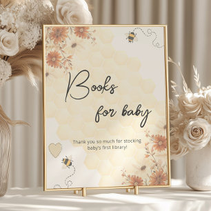 Poster Boho Honey Bee Baby shower Livres Pour Baby