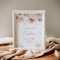 Boho jardin fleurs Devinez combien de bonbons