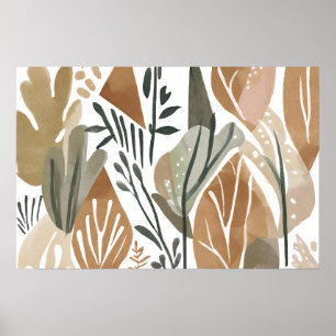Poster Boho jungle Feuilles Art botanique Simple Moderne