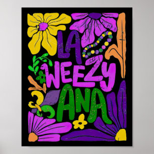Poster Boho La Weezy Ana Mardi Gras Coquette Bow Louisiic