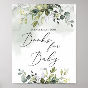 Poster Boho livre vert tendance pour bébé signe