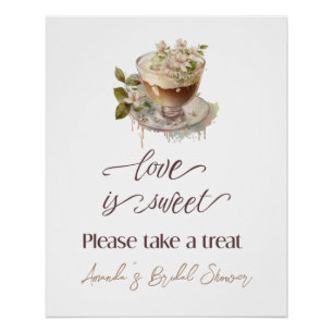Poster Boho Love brasse Fête des mariées florale Brunch