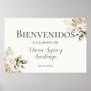 Poster Boho Mariage espagnol Signet de bienvenue