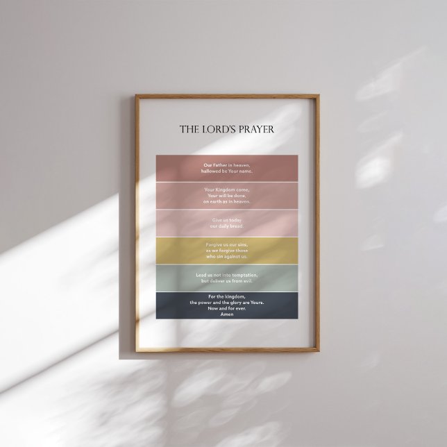 Poster Boho minimal l'affiche de prière du Seigneur (Créateur téléchargé)