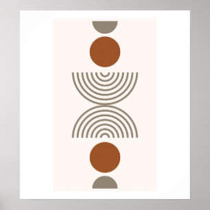 Poster Boho Modern Abstract Geometric Botanical Art