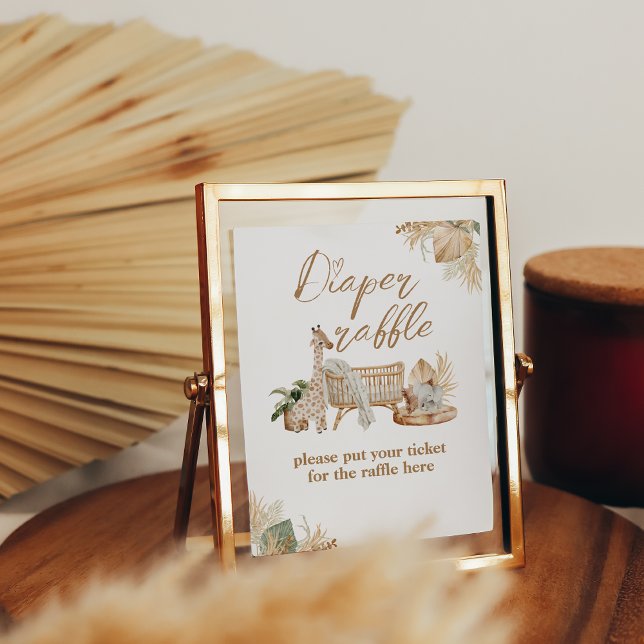 Poster Boho Modern Heart Police Baby shower couche (Créateur téléchargé)