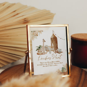 Poster Boho Modern Heart Police Baby shower Pacifique cha