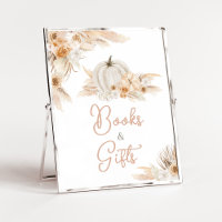 Boho Neutral Citrouille Baby showers Livres et Cad