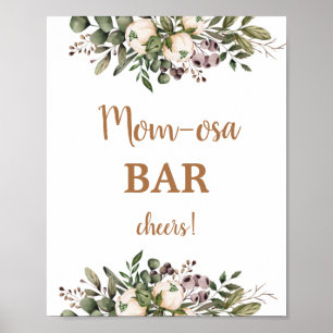 Poster Boho Nursery Baby shower Momosa Panneau barre