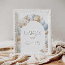 Boho Pampas Grass Arch Baby showers cartes et cade