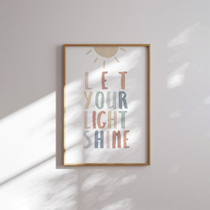 Poster Boho pastel laissez votre empreinte légère