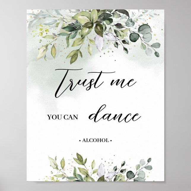 Poster Boho pastel verdure croyez-moi vous pouvez danser  (Devant)