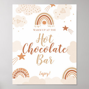 Poster Boho Rainbow Hot Chocolate Bar Sign