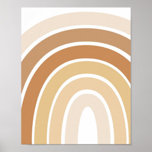 Poster Boho Rainbow Nursery neutre