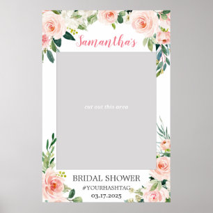 Poster Boho rose pâle éthéré floral photomaton prop stand