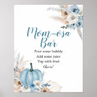 Boho Rustic Citrouille Automne Baby shower Mimosa 