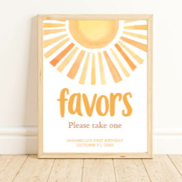 Poster Boho soleil soleil fête d'anniversaire faveurs sig