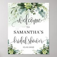 Boho succulent fleurie douche signe de bienvenue