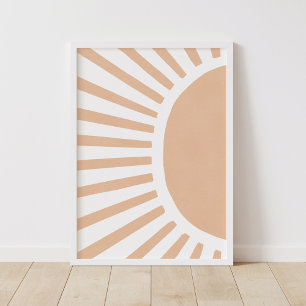 Poster Boho Sun Boho Nursery Décor Wall Art