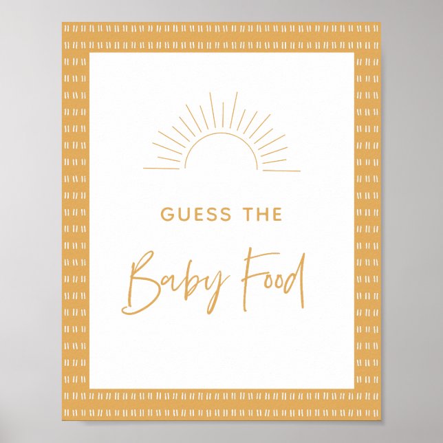 Poster Boho Sunshine Devine Le Baby shower Alimentaire (Devant)
