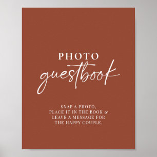 Poster Boho Terracotta Burange Orange Photo Symbole du li