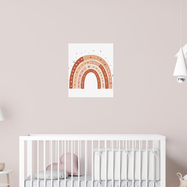 Poster Boho Terreux Arc-en-ciel Esthétique (Pépinière 2)