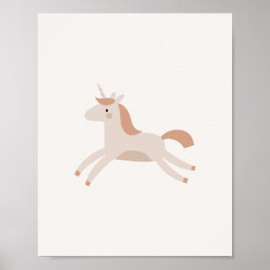 Poster Boho Unicorn Baby Girl Nursery Art Imprimer