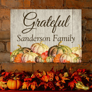 Poster BOHO Watercolor Citrouille Fall Thanksgiving Party