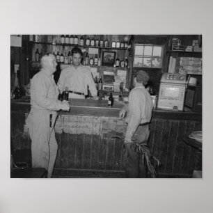 Poster Boire Au Bar Vintage