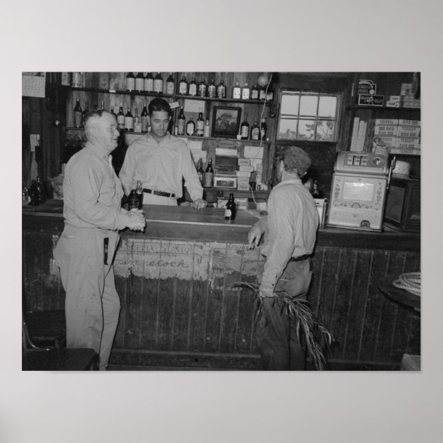 Poster Boire Au Bar Vintage (Devant)