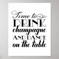 Boire Champagne et Danse Black Blanc Mariage Signa