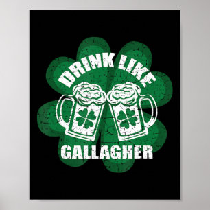 Poster Boire comme un gaulois Saint Patrick's Day Irlanda